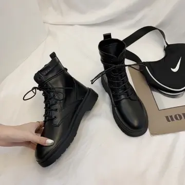 Ann D Leather Black Combat Boots DIOR NAVIGATOR Alternative   rQualityReps