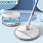 BOOMJOY Cây Lau Nhà Xoay Phẳng 360 Với Xô Hệ Thống Làm Sạch Tách Nước Thải