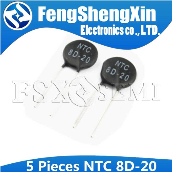 5 Buah Resistor Termistor Ntc8d20 Ntc 8d20 8r Resistor Termal