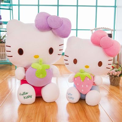 Sanrio ตุ๊กตาหมอนตุ๊กตาตุ๊กตาหนานุ่มลาย Hello Kitty,ใหม่ตุ๊กตาสัตว์สำหรับเด็กของขวัญวันเกิดเด็กผู้หญิงตกแต่งบ้าน