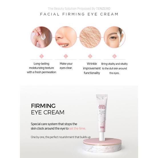 ครีมบำรุงรอบดวงตา-ลดเลือนริ้วรอย-tenzero-facial-firming-eye-cream-12ml-made-in-korea