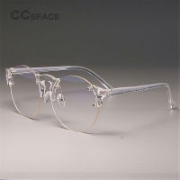 CCSPACE Transparent Glasses Frames Men Women Round Lens Cat Eye Brand Designer Optical Fashion Eyewear Computer Glasses 45221