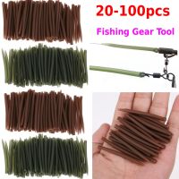 【CW】Terminal Carp 100PCS Fishing Hook Rubber Tip Tube Anti Tangle Sleeves Connect with Fishing Hooks Carp Fishing Tackle Boxes 53mm