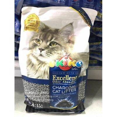 [คุณภาพดี] ทรายแมว L5 (1X6) OKIKO CHARCOAL CAT LITTER สูตรชาร์โคล ดับกลิ่นดีเยี่ยมและยาวนานยิ่งขึ้น ขนาด 5 ลิตร ( 1 กระสอบ = 1X6)[รหัสสินค้า]6284