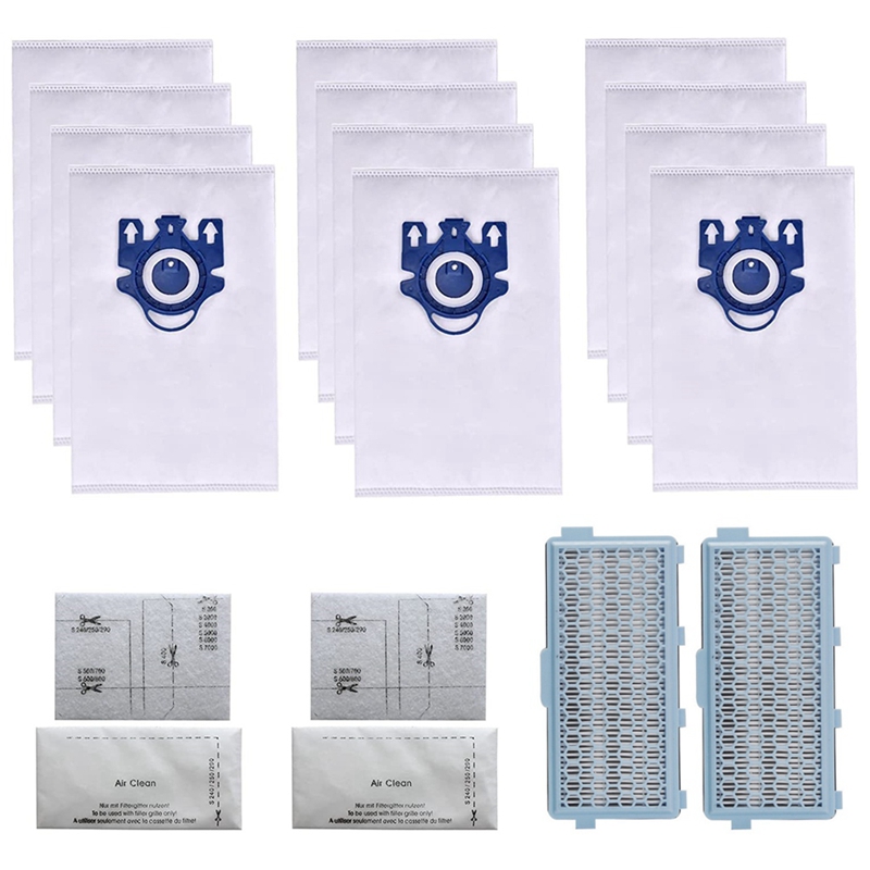 12x Vacuum Cleaner Bags For Miele 3D GN COMPLETE C2 C3 S2 S5 S8 USEFUL 2019 