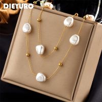 【DT】hot！ DIEYURO 316L Large Pendant Necklace New Trend Neck Jewelry Chain Wedding