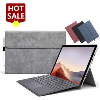 ใหม่ เคสแท็บเล็ตหนังนิ่ม ฝาพับ พร้อมช่องใส่บัตร สีพื้น สําหรับ Microsoft Surface Pro 8 Stand Holder Pro 7 6 5 4 Go 2 3