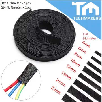 3mm Nylon Expandable Wire Braided Sleeve For Wire Protection - 1 Meter  Length