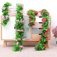 ❈☒ 220CM Artificial Rose Flowers Rattan Spring Small Peony String Decor Silk Fake Garland for Wedding Home Hotel Garden Decoration