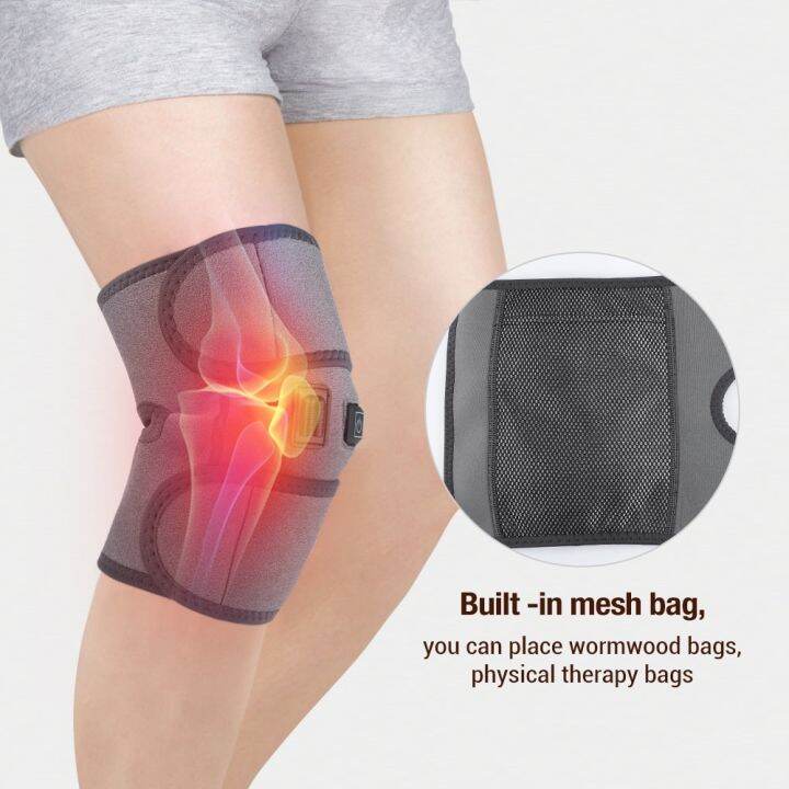 Electric Leg Heating Knee Pads Infrared Heated Therapy Hot Compress