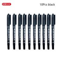 10Pcs Twin Tip Permanent Marker Pen Fine Point Art Marker Pens Thin Nib Waterproof Oily Sketchbook Painting Supplies Fine Ink