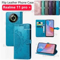 เคสโทรศัพท์หนังสุดหรูสำหรับ Realme11 11NFC 11X 11 Pro Plus 11Proplus 11pro + Realme11pro 4G 5G 2023เคสแป้นยึดกระเป๋าสตางค์กันกระแทกฝาหลัง