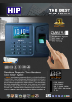 HIP CMI817U เครื่องบันทึกเวลาเข้า-ออก สแกนลายนิ้วมือ/อ่านบัตร/รหัสผ่าน