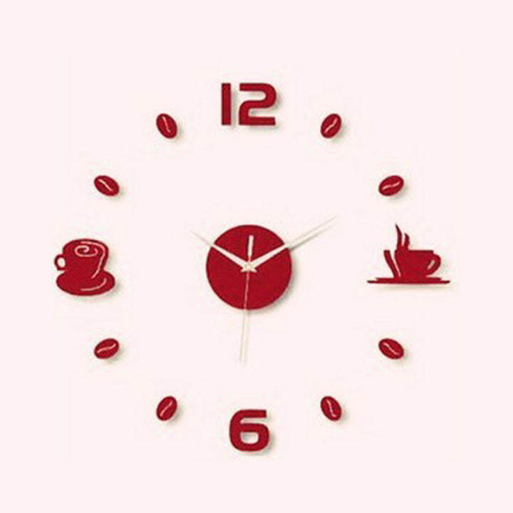 rayua-modern-art-diy-wall-clock-3d-สติกเกอร์ติดด้วยตนเองออกแบบ-home-office-room-decor