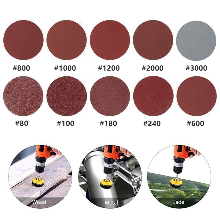 100pcs-50mm-2in-round-sandpaper-discs-sand-sheets-80-3000-grit-hook-and-loop-sanding-disc-polishing-flocking-sandpaper-for-wood