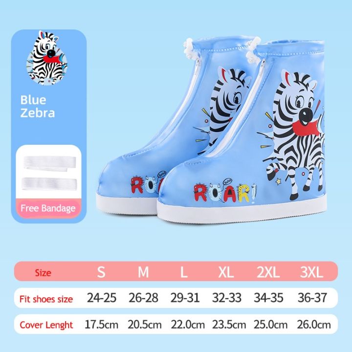 rain-shoes-covers-for-kids-waterproof-pvc-rubber-non-slip-cartoon-alligater-zip-reusable-rain-boots-non-slip-water-shoe-covers-shoes-accessories