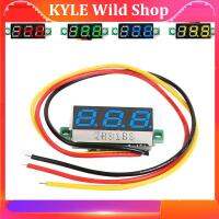 KYLE Wild Shop 0.28 Inch Ultra Small Digital DC Digital Display Adjustable Three Line DC 0-100V Battery Voltmeter 2-Line 3-Line Universal