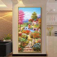 landscape Scenery Handmade Cross Stitch Kits Embroidery 11CT 9CT Cotton Silk Printed Canvas DIY Needlework Aide Home Decor