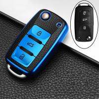 【cw】 TPU Leather Car Key Cover Case For VW POLO Tiguan Passat B5 B6 B7 Golf EOS Scirocco Jetta MK6 Skoda Octavia Accessories