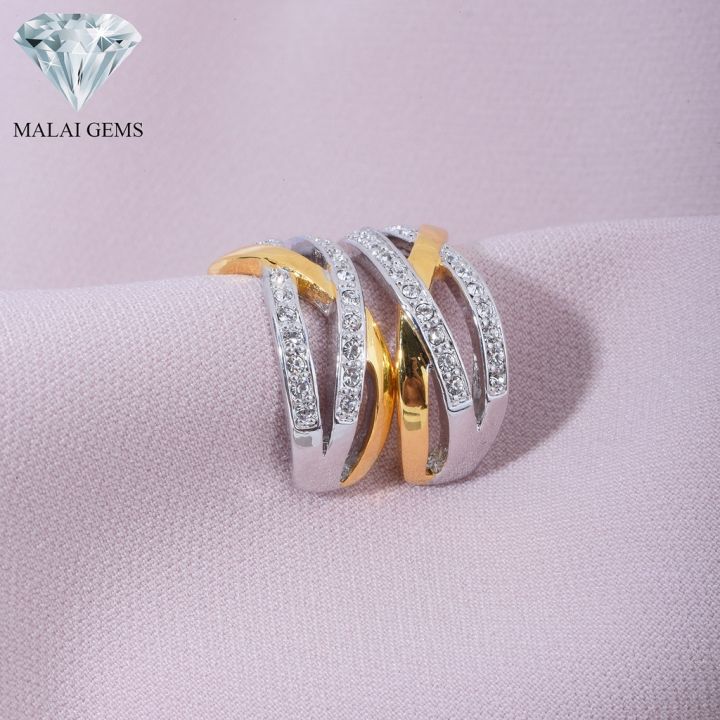 malai-gems-ต่างหูเพชร-เงินแท้-silver-925-เพชรสวิส-cz-เคลือบทองคำขาว-รุ่น-44000346-แถมกล่อง-ต่างหูcz-ต่างหูเงินแท้