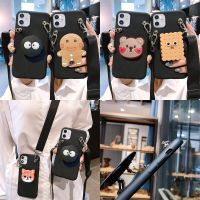 Cartoon Cute Cat Stand Holder Case for Oneplus Ace 2V N100 N20 SE N300 One Plus Nord CE 2 Lite CE3 TPU Cover With Lanyard