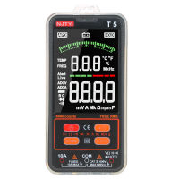 NJTY T5 6000 Counts True RMS Multimeter Digital Universal Tester 3.8-inch Large LCD Display Multi-Tester 600V Voltmeter 10A Ammeter AC/DC Voltage &amp; Current Resistance Capacitance Temperature Diode Buzzer NCV Measurement with Dual Flashlight