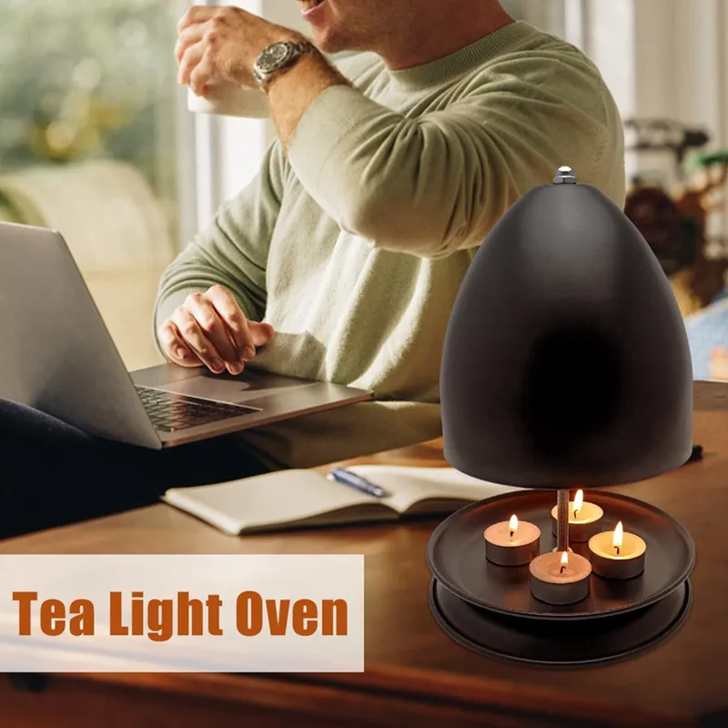 Tea Light Oven for , Tea Light Candle Heater, Metal Candle Room Heater  Bedroom Office Camping 