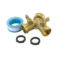 Hose Splitter 2 Valves Adapter Hose Connector Thread Y Shape Hose Garden Watering Connector Distributor for Plant Watering