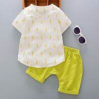 Boys clothes terno for kids boy summer casual simple clothes + casual shorts two-piece suit