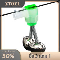 ZTOYL เบ็ดตกปลาแบบมีกระดิ่งเกลียวคู่ยาว10ชิ้น/เซ็ตมีสัญญาณเตือนการตกปลาสำหรับกลางแจ้งยามค่ำคืน