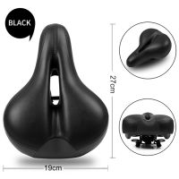 WEST BIKIMG Bike Saddle Comfortable MTB Bicycle Saddle Wide Seat Cushion with Reflective Strap Shock Absorption Cycling Saddles