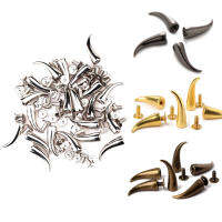 2021100Pcs Cat Claw Chili-like Spots Cone Leathercraft Rivet Studs Punk Spike Screwback Leather Rivets