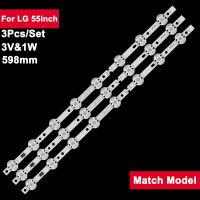 3pcs Led Backlight Strips For LG 55Inch 55UK6400PLF 55UK6300PLB 55UM7600PLA 55UM7000PLC 5UM7660PLA 55UM7300AUE 55UK6300PLB Electrical Circuitry Parts