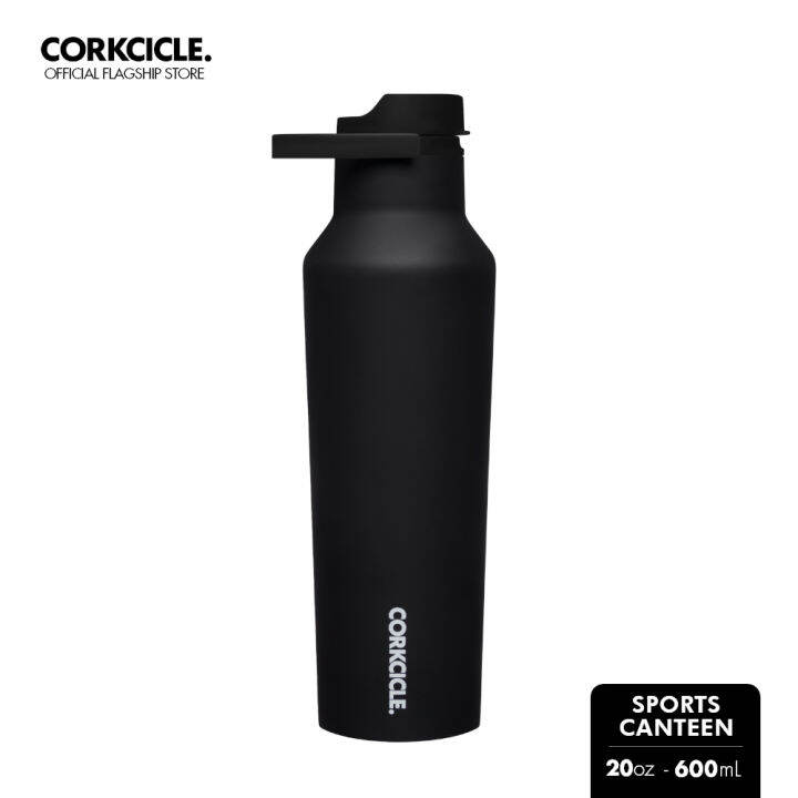 CORKCICLE 20oz Sports Canteen Triple Insulated Stainless Steel Tumbler Series A Matte Black