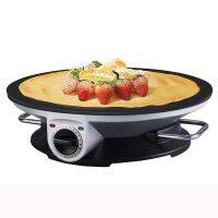 【LZ】♚✜┇  Máquina elétrica de panquecas de crepe Ovenware para pizza de omelete 7 furos hambúrgueres de ovo frito antiaderente grande diâmetro 1200W