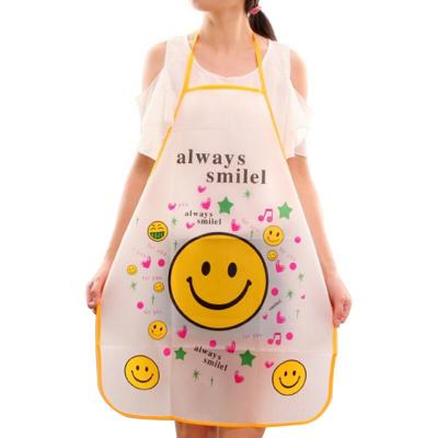 1PC Lovely Cartoon Apron Sleeveless PVC Waterproof Anti-oil Aprons Kitchen Cooking Waist Bib Reuseable Creative Women Apron Aprons