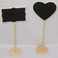 10pcslot heart and retangle Mini Chalkboard with Stands,wooden blackboard, Wedding Chalkboard, food marker, buffet labels