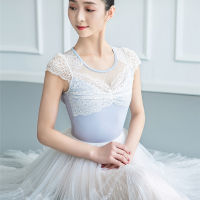 Ballet Leotard Adult Dance Leotards Women Costumes short sleeve Lace Leotard Ballerina Swimsuit Dancewear Gymnastics Bodysuit