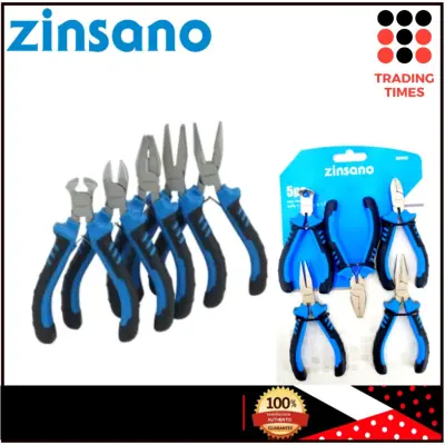 (Wowwww++) ZINSANO Z085102 ชุดคีม คีม 5 นิ้ว 5ชิ้น/ชุด ราคาถูก คีม ล็อค คีม ปากจิ้งจก คีม ตัด สาย ไฟ คีม ปากนกแก้ว