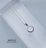 s925 Ripple Necklace สร้อยคอเงินแท้ คริสตัลคลื่นเล็ก ๆ สีขาว สวยน่ารัก งานประณีต ใส่สบาย เป็นมิตรกับผิว