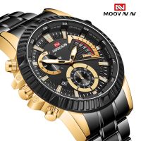 Mens black gold stainless steel chain steel band watch luminous fashion business sports leisure watches --Mens Watch238812✆