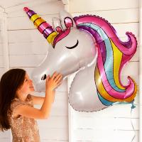【hot】✸✲☽ Unicorn Foil Helium Ballon Birthday Decorations Kids Golobos