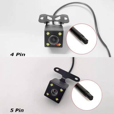 △✆ 4 Pin HD Car Rear View Camera Wide Angle 170 Degree Parking Camera Reverse 4LED Night Vision Video Camera For Car Accessories