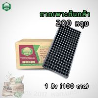 ถาดเพาะกล้าแบบหนา 200หลุม 1ลัง(100 ถาด) หนา 1 มม. 1box(100 trays), 200holes Seed tray / Nursery pit tray thickness 1 mm