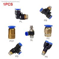 ▲ 1PCS Pneumatic Air Connector Fitting PC/PCF/PL 4mm 6mm 8mm Thread 1/8 1/4 3/8 1/2 Straight Hose Fittings Pipe Quick Connectors