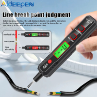 Aideepen ปากกาทดสอบการสัมผัส HT89พร้อมปากกาทดสอบการเหนี่ยวนำความไวสูง LCD จอแสดงผลดิจิตอลเสียงและสัญญาณเตือนแสงสำหรับการตรวจจับเครื่องใช้ไฟฟ้า