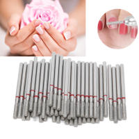 50pcs Flat Head Nail Polishing หัวเจียรเล็บ Art Dead Skin Removal Nail เจาะ Bits