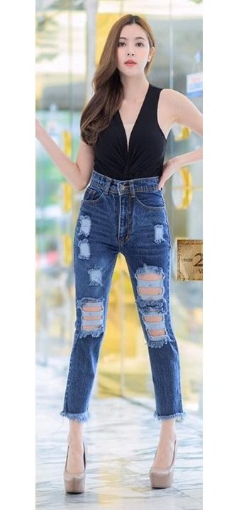 2511-vintage-denim-jeans-by-araya-กางเกงยีนส์-ผญ-กางเกงยีนส์เอวสูง-กางเกงยีนส์ทรงบอย-ยีนส์ทรงบอย-ผ้าไม่ยืด