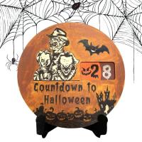 Halloween Countdown Calendar 2023 Tabletop Halloween Calendar 2023 Countdown Calendar Gothic Home Decor for Home Table Mantel Halloween Decorations Indoor honest