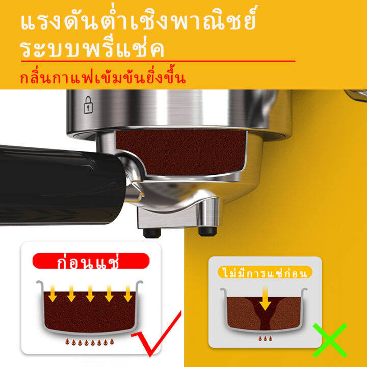 เครื่องชงกาแฟ-lahome-espresso-20-บาร์-เครื่องชงกาแฟเอสเพรสโซระดับมืออาชีพพร้อมที่ตีฟองนม-ไม้กายสิทธิ์-20-บาร์ปั๊มอิตาลี-rich-crema-อัตโนมัติเต็มรู-espresso-coffee-maker-machine-20-bar-professional-esp